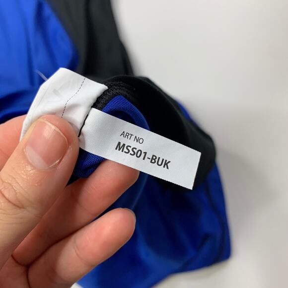 TSLA Swim Shirt Mens XS Extra Small Blue Black Short Sleeve Loose Fit Rashguard - Picture 11 of 13